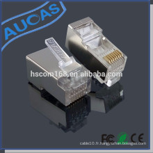 OEM / ODM Prise en charge 8P8C CAT5E / CAT6 / CAT6A RJ45 Connecteur métallique